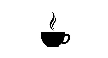 A steaming cup of hot beverage.