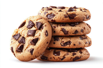 Stack of chocolate chip cookies (8)