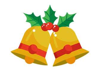 Festive Christmas Bells with Holly Berries for Holiday Season Celebrations