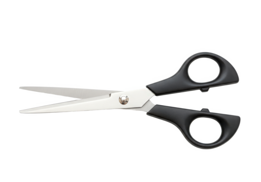 High-quality image of a pair of scissors on a white background, ideal for crafting or office use