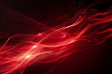 赤い光の波が漂うエネルギッシュな抽象背景