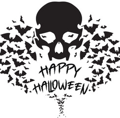 skull and crossbones on black