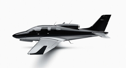 Sleek dark jet aircraft soaring through the sky fast speed dynamic motion captured