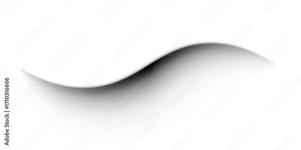 Poster transparent wavy shape shadow effect abstract form gradient flowing curve wave isolated background d