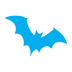 Blue bat silhouette