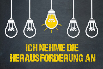 Ich nehme die Herausforderung an 
