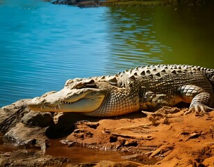 Crocodile by Water's Edge