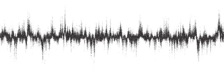 wave stipple effect. Abstract sound waves. Dynamic equalizer visual effect. black grain texture, Abstract stipple sand effect. 