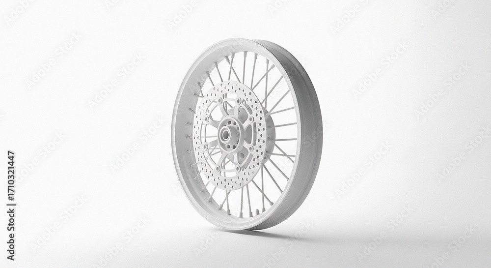 Poster intricate clear glass sphere with radial pattern casting subtle shadows on white surface