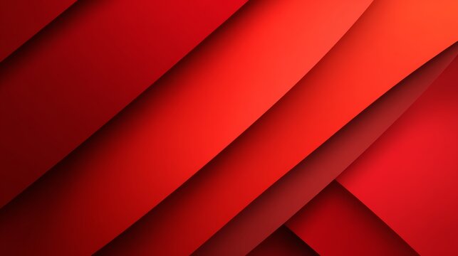 Vibrant abstract red background with overlapping diagonal layers