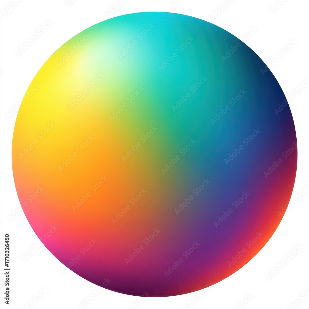 Poster vibrant rainbow gradient sphere abstract background design element for digital projects
