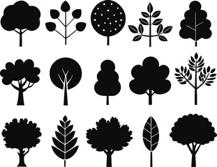 vector line art tree design icon 