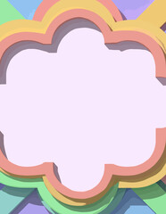 Marco vectorial pastel suave con espacio en blanco