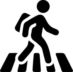 Pedestrian Crossing Icon – Walkway, Safety, and Traffic Symbol