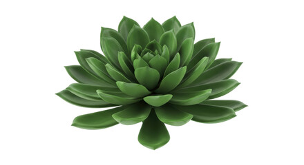 Isolated green succulent plant is shown in close-up, a popular addition to houseplant collections