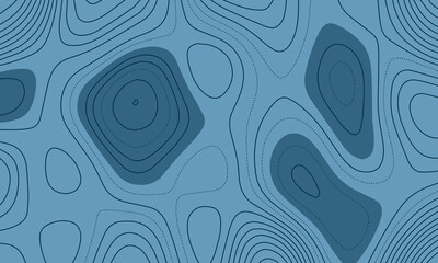 Contour lines geography illustration topographic map abstract background. Dynamic mapping vector illustration.