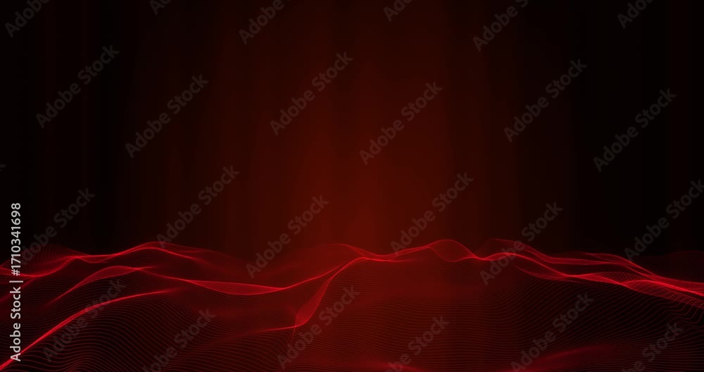 Aufkleber digital terrain loop abstract techno grid landscape animation