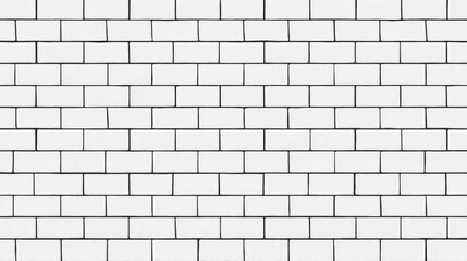 Seamless white brick wall background with clean horizontal layout and subtle texture