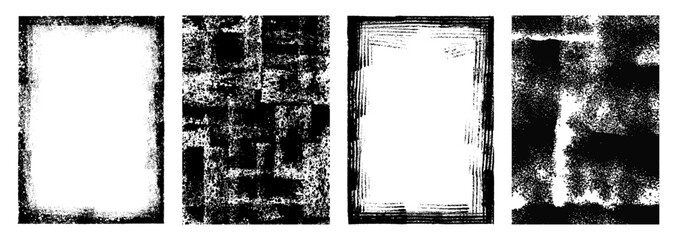 Abstract grunge rectangular frames collection