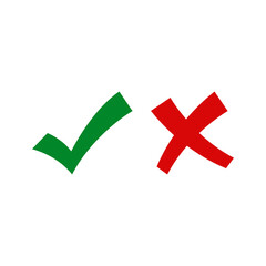 Obraz premium tick cross symbol icon vector set template