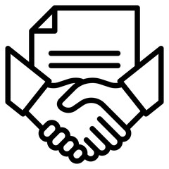 Contract  icon in vector illustration
