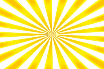 Radial yellow sunburst background with swirl lines, retro radial burst design. comic style sunbeam pattern for vintage posters, funky pop art sun rays, party flyers, or abstract graphic templates.