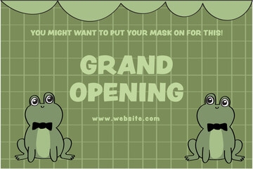 Frog lovers grand opening banner 