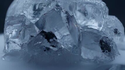 Ice shard cluster closeup with metallic reflection - Powered by Adobe