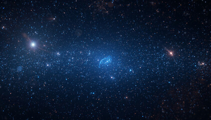 Abstract Glowing Network Representing a Digital Galaxy or Data Universe