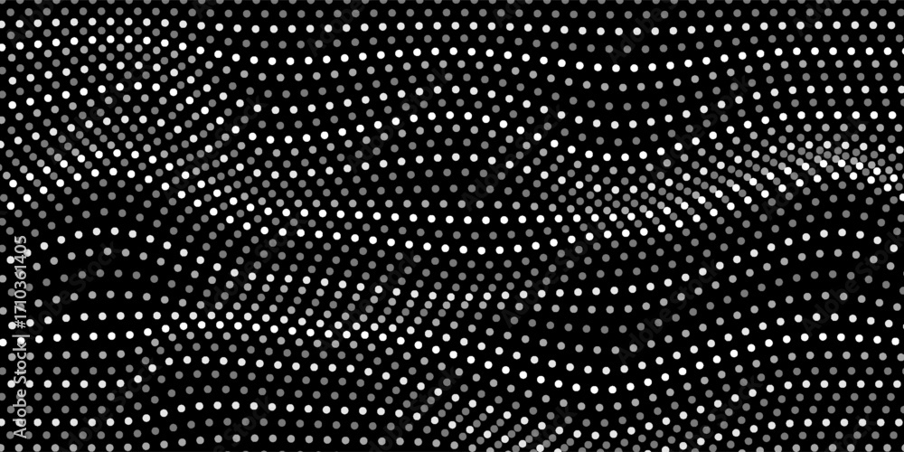 Wall mural black white metal mesh seamless pattern. monochrome perforated grid. seamless white circles pattern.