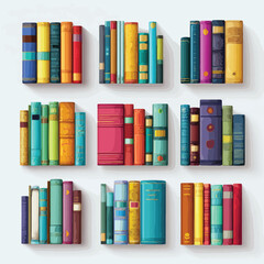 Fototapeta premium set of colorful books