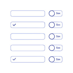Obraz premium Form and Input UI Icons – Checkbox, Radio Button, Toggle Switch, Dropdown – Minimal Vector