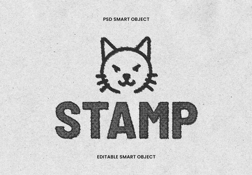 Stamp Print Text & Logo Effect
