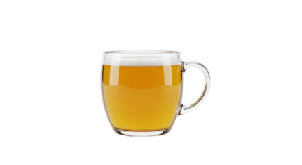 Isolated mug of refreshing beer or cider with frothy top, pub drink and alcoholic beverage