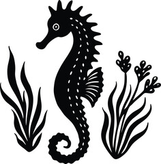 A bold black and white tribal dragon tattoo vector illustration