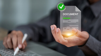 Digital Document Verification with Check Mark Approved