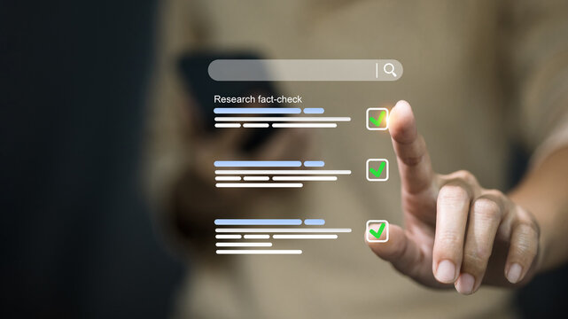 Research Fact Check with Online Search Verification Checklist