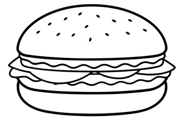 hand drawn burger