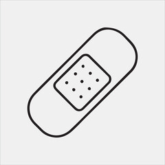 Band aid minimalist icon drawing