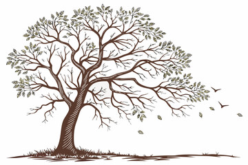 Obraz premium tree silhouette vector