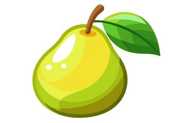 pear with leaf