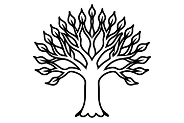 Naklejka premium black and white tree