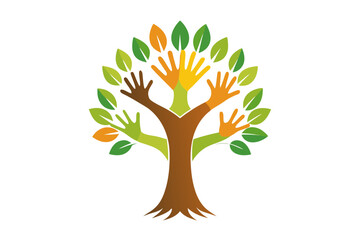 Obraz premium tree with hands