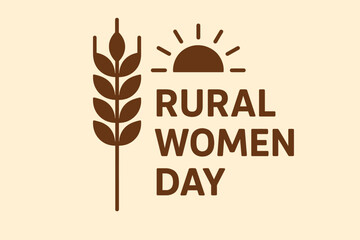 International Day of Rural Women Flat Vector Illustration with Farming Symbol