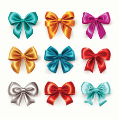 set of colorful bow ties