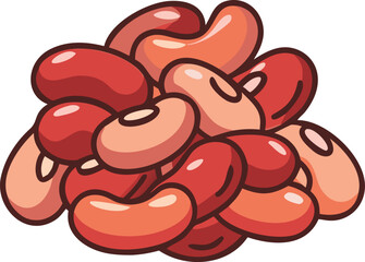 A pile of red kidney beans, a staple ingredient in many dishes
