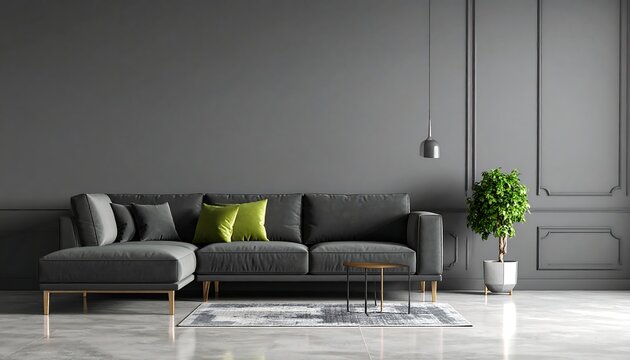 Modern minimalist living room (6) - Powered by Adobe