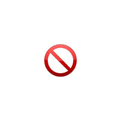Glossy Red Prohibition Symbol No Entry, Access Denied, Stop Sign