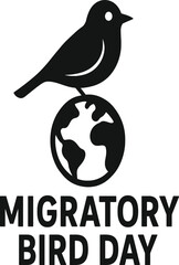 Flat vector illustration for World Migratory Bird Day 