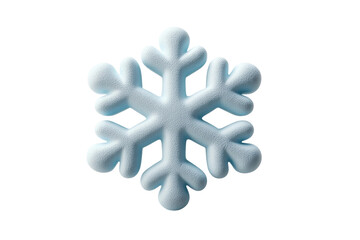 Fototapeta premium Close-up of a detailed blue snowflake on black background, cut out